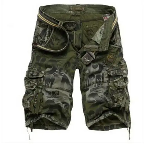 2018 Модные мужские хлопковые камуфляжные шорты размера плюс 29 42 летние армейские