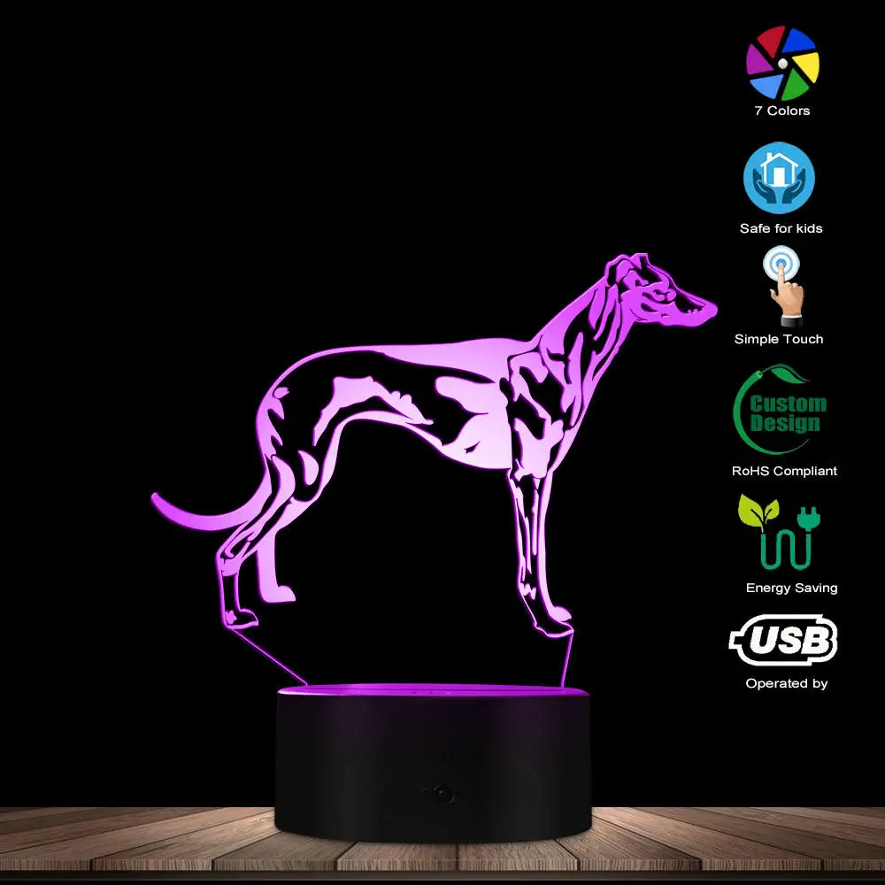 Венгрия собака vizsla 3D светодиодный ночной Светильник пород собак Цвет Изменение Настольная лампа декоративный светильник ing щенок сонный светильник подарок собачников
