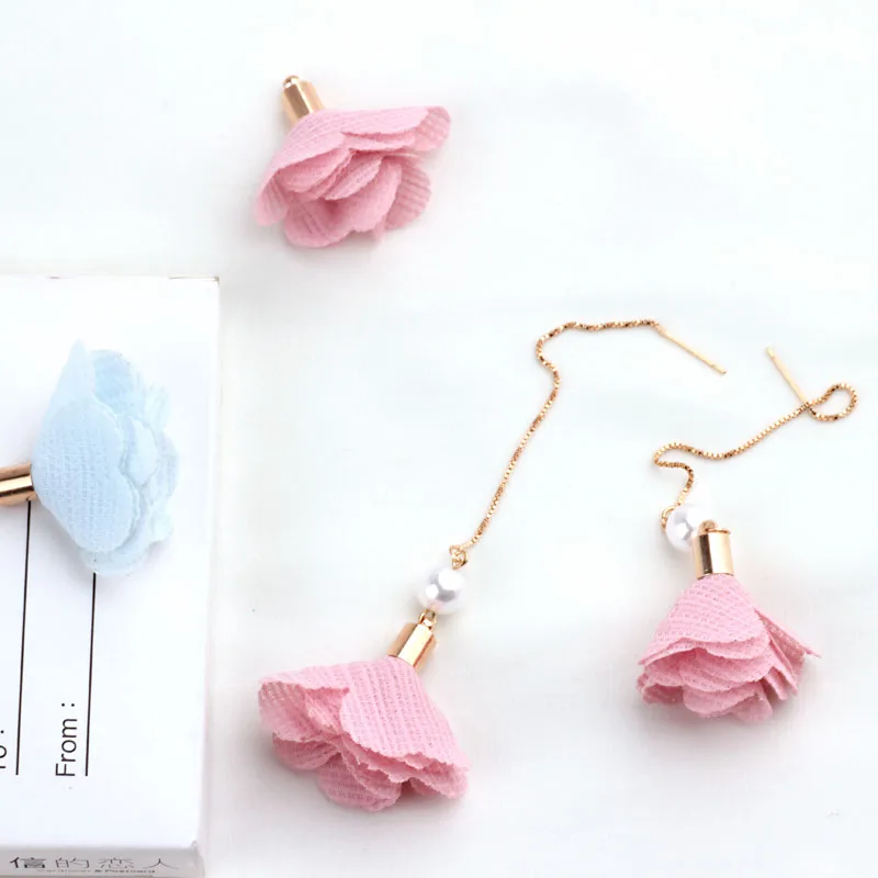 DIY серьги материалы фея макинги бахромой Подвески Цветы домашние