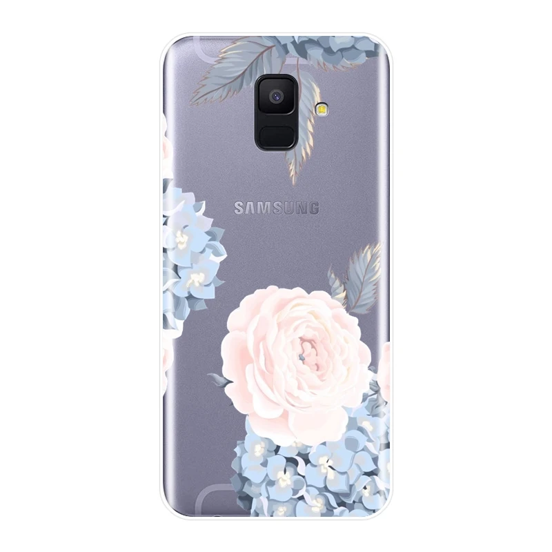 TPU чехол для телефона Samsung Galaxy A3 A5 A7 2016 2017 Мягкая силиконовая розовая задняя крышка