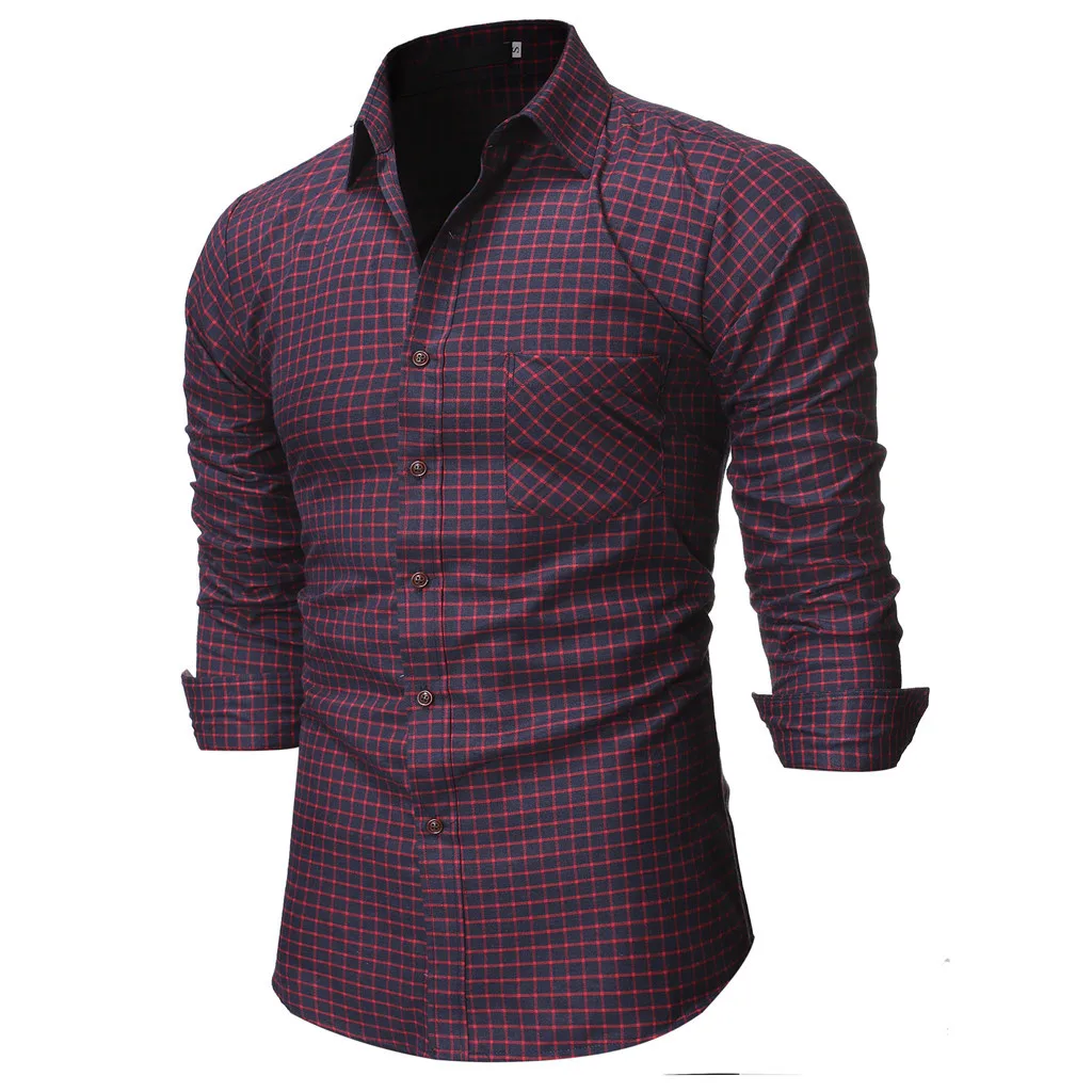 Camisa masculina мужские рубашки мужские повседневные обычные клетчатые Цветочные деловые рубашки с длинными рукавами camisa Топ Блузки мужские рубашки
