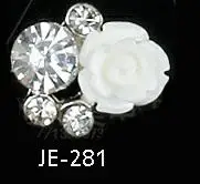 JE-281 10 шт./лот, 15 стилей на выбор, Большой жемчуг, полимерные цветы для ногтей, стразы для украшения ногтей, 3D Шарм, сплав, сделай сам, наклейки для ногтей, подвески - Цвет: JE-281