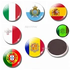 Светящиеся магниты на холодильник флаг 30 мм стеклянный магнит на холодильник сувенир Европа: Италия, Сан-Марино, Мальта, Испания, Португалия, Андорра