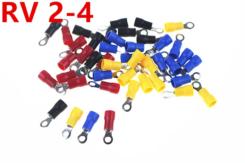 100 шт./50 шт. в упаковке Принт по RV2-4 синим камнем соединителя провода электрические