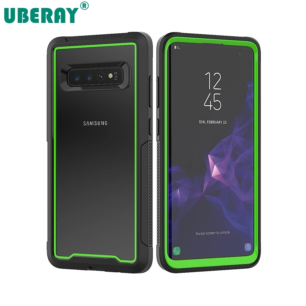 Роскошный гибридный армированный противоударный чехол UBERAY для Samsung Galaxy S10 Plus