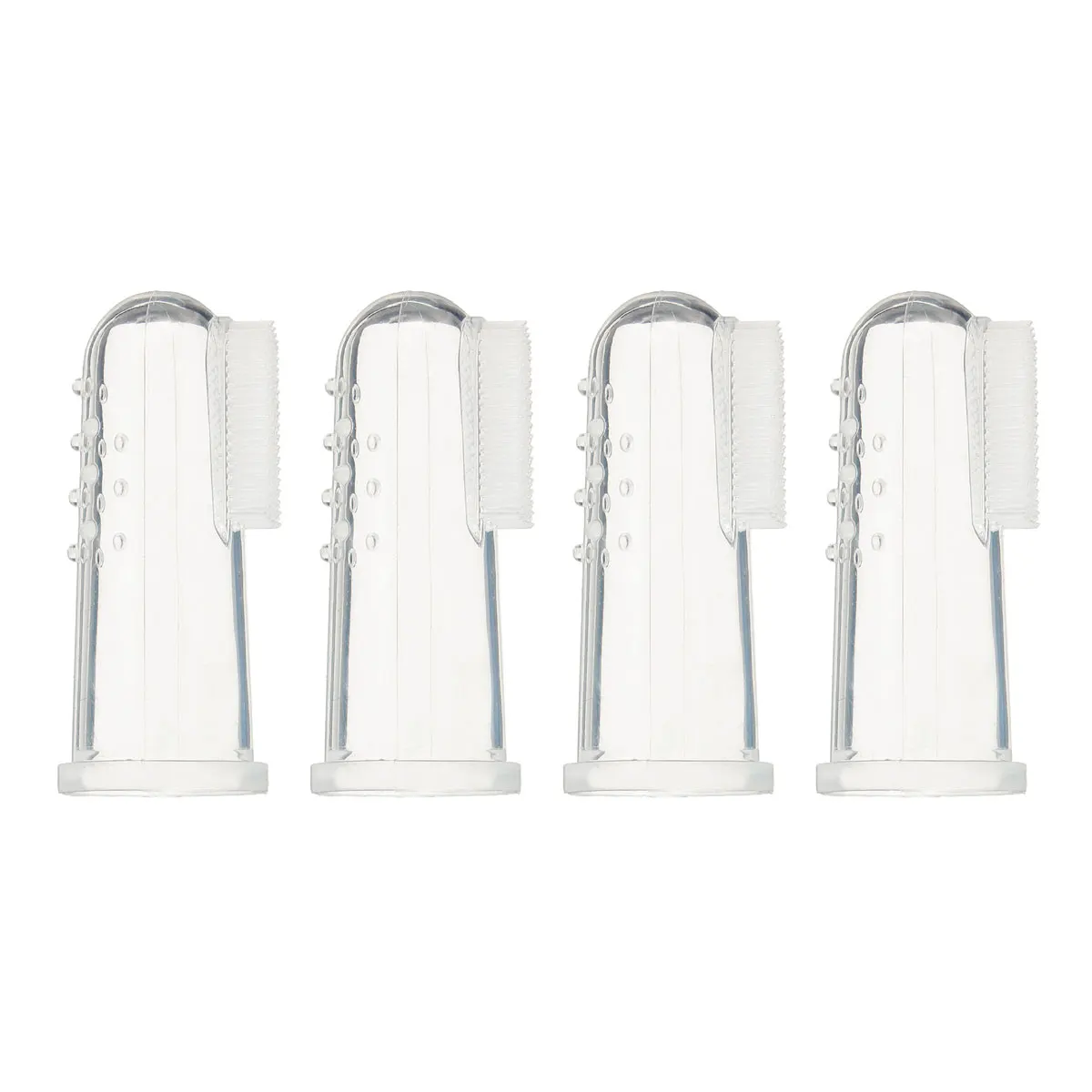 5 компл./лот Мягкая силиконовая безопасная детская зубная щетка для пальцев