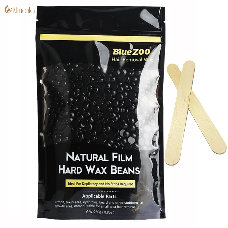 

250g Black Depilatory Wax Pellet Brazilian Hot Film Hard Wax Beans For Men Hair Removal No Strip Hard Wax Beads Depilatory Wax
