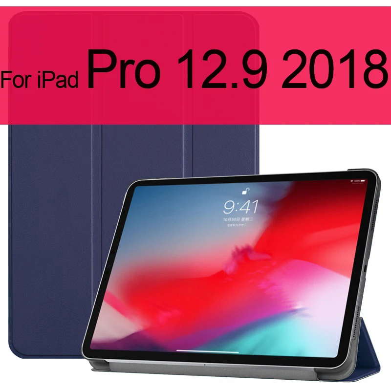 Для iPad Pro 11 12,9 чехол с поддержкой беспроводной зарядки для Apple Pencil Автоматический Режим сна/пробуждения умный чехол для iPad Pro 11 Funda - Цвет: Dark Blue for 12.9