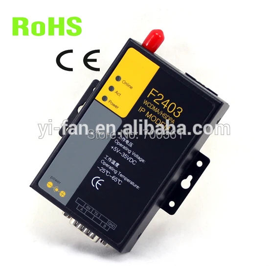 Трехдиапазонный 850 1900 2100 МГц Поддержка TCP/IP EF2403 Серийный порт 3G IP модем для SCADA |