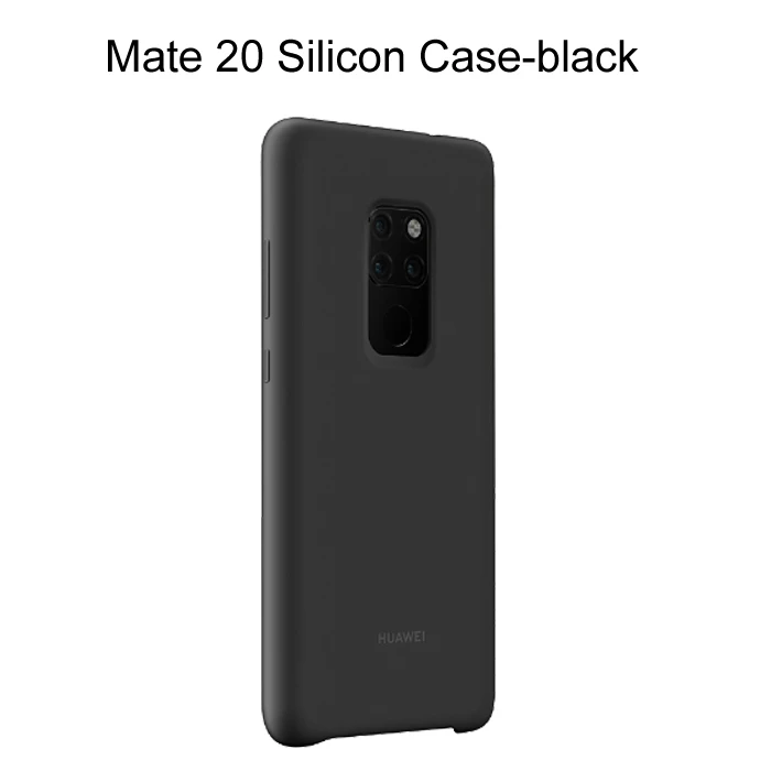 mate 20 case black Чехол для huawei mate 20, Официальный силиконовый мягкий защитный чехол для задней панели huawei mate 20 Pro чехол mate 20 силиконовый чехол - Цвет: mate 20 case black