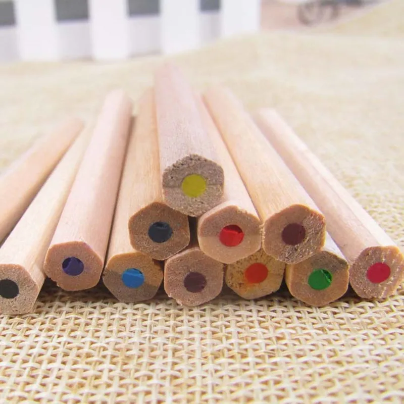 Милые цветные карандаши с мишкой 12 шт./бочка фоторучка для рисования