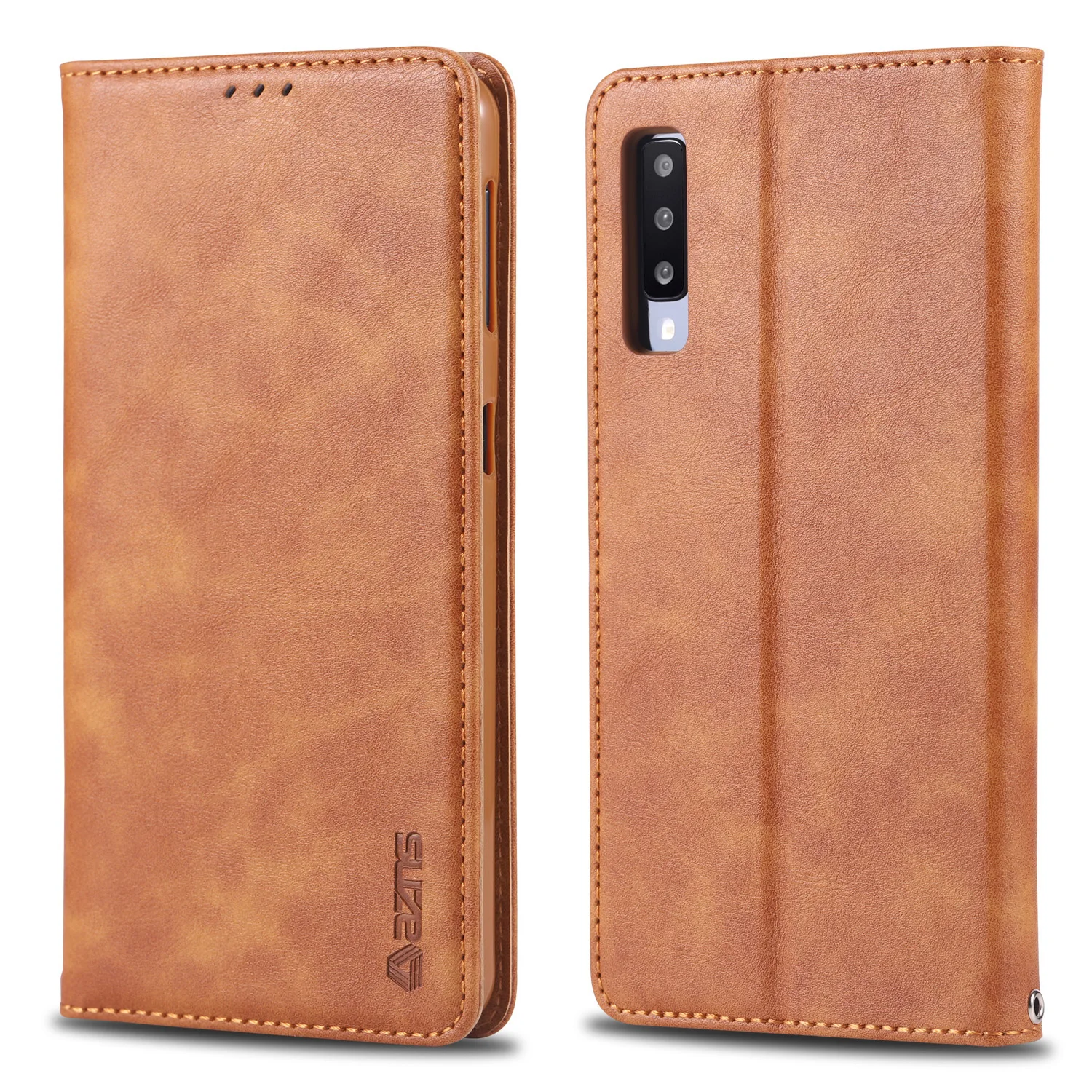 Чехол AZNS с магнитной адсорбцией для samsung Galaxy A50 A505F A505G из искусственной кожи, чехол-держатель для карт, Ретро кошелек, чехол, fundas coque - Цвет: FGW Yellow