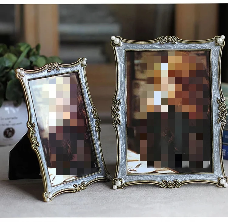 Ретро Серебряный Цвет фоторамки свадебные рамки для картин для декора дома таблицы Винтаж металлических каркасов порта retrato 6/7/8/10 дюймов