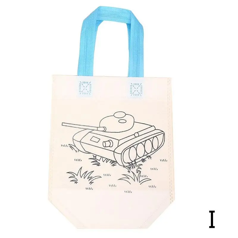 I DIY Painting Drawing Bag Environmental Protection Materials Various Design Bag For Develop Child Kindergarten Patience - Цвет: I