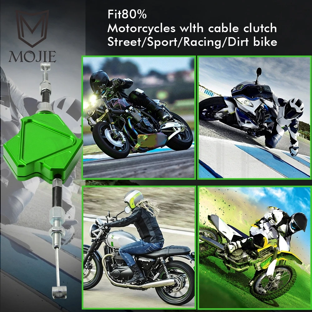 Motorcycle CNC Stunt Clutch Lever Easy Pull Cable System For Kawasaki KLX125 KLX250 D-TRACKER KLX 125 150 250 450 BF S R SR | Автомобили и