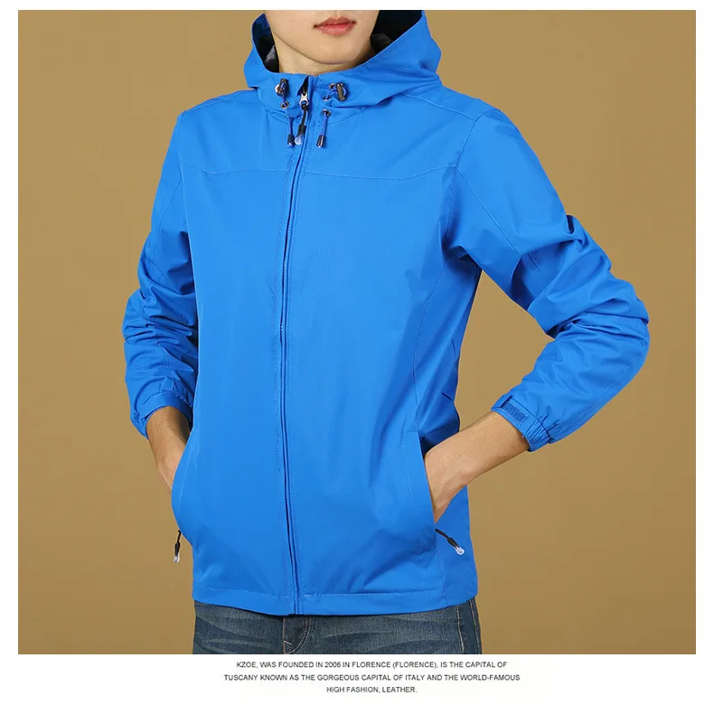Custom Logo Design Printed Men's Hoodies Waterproof Slim Fit Hooded Autumn Sweatshirt Jacket Long Sleeve Custom Coat S-3XL