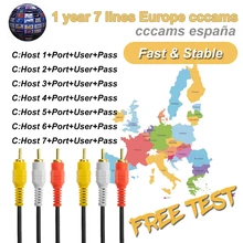 Испанский рецептор Cccam 7 cline бесплатно 1 год Испания используется для DVB-S2 CCcam спутниковый ТВ приемник Европа Каналы c-line сервер