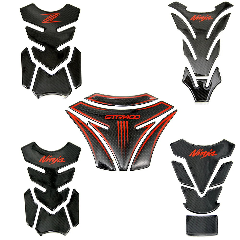 Наклейка на бак из углеродного волокна для мотоцикла Kawasaki Ninja 250 300 400 1000 Z650 Z900 GTR1400