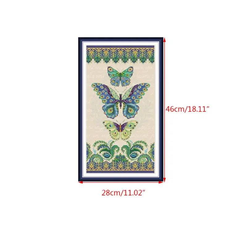Милая бабочка ручной работы Рукоделие Счетный крест строчка комплект с вышивкой