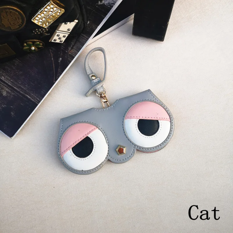 cat KPAY мультипликационный Многофункциональный Чехол для очков, уникальная сумка для очков из искусственной кожи, женские солнцезащитные очки, защита для хранения, популярные милые - Цвет: cat