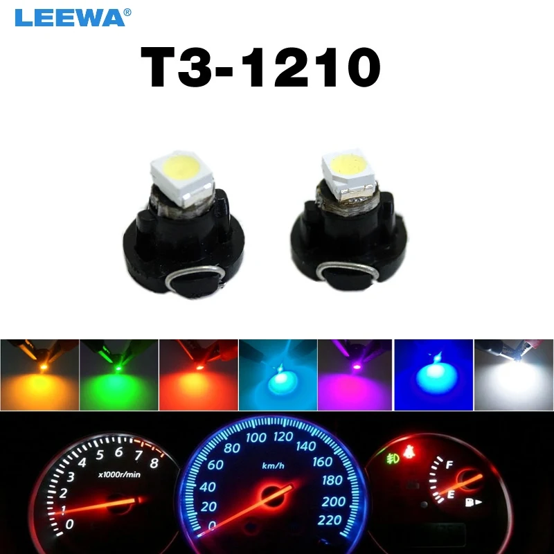 LEEWA 300 шт. DC12V T3 1210/3528 чип 1 светодиодный измеритель приборной панели автомобиля