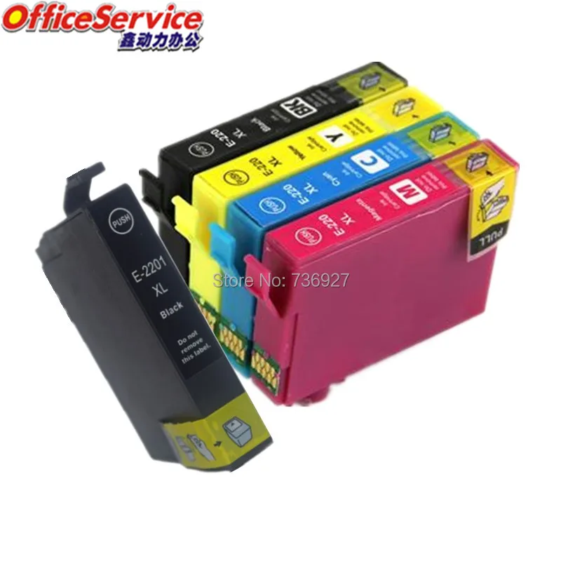 5 Black Label T2201 220 совместимый чернильный картридж для принтера Epson WF 2630 2650 2660 XP 320 420 324