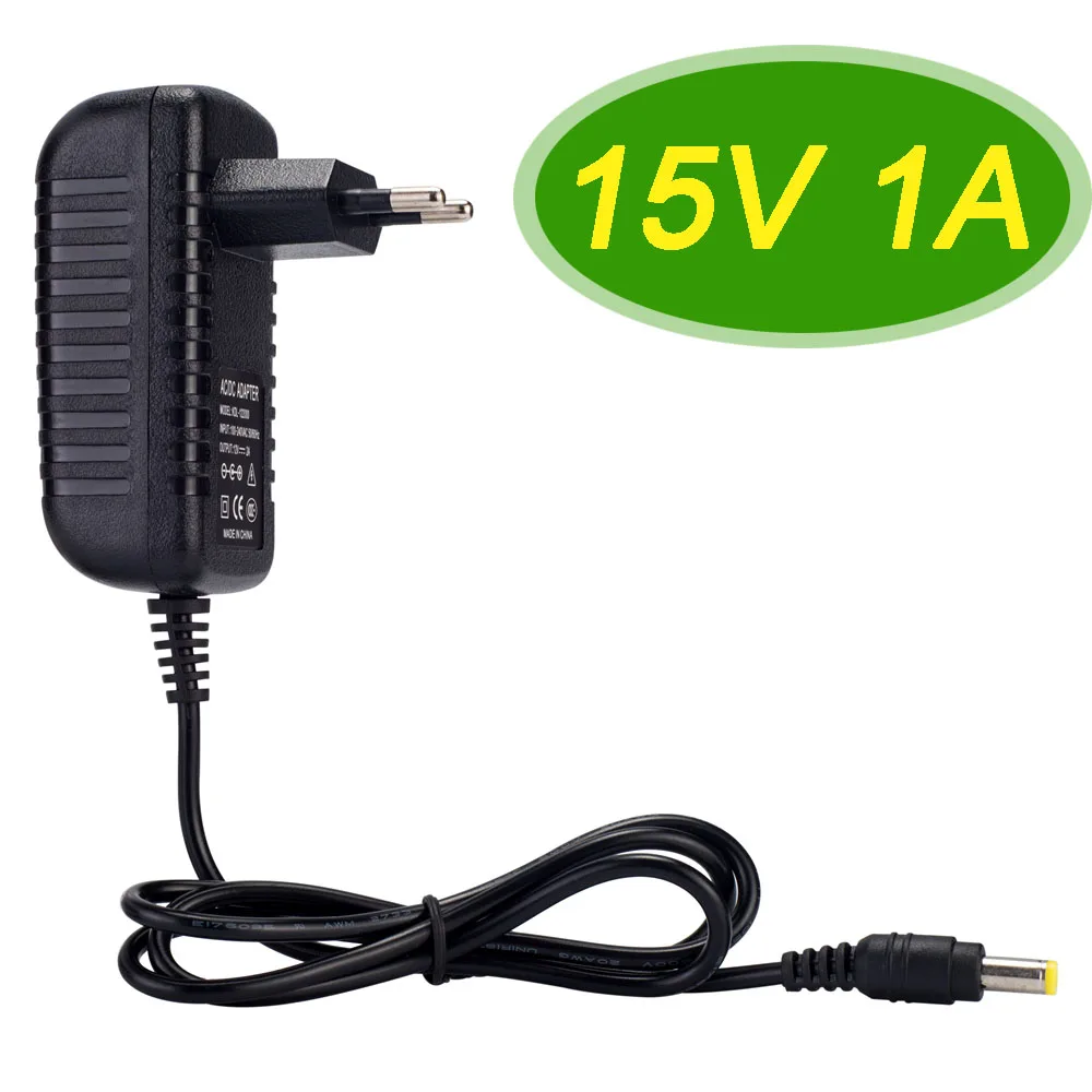 50 шт. 15V1A адаптер питания штепсельная вилка ЕС переключение AC100 240V в DC конвертер