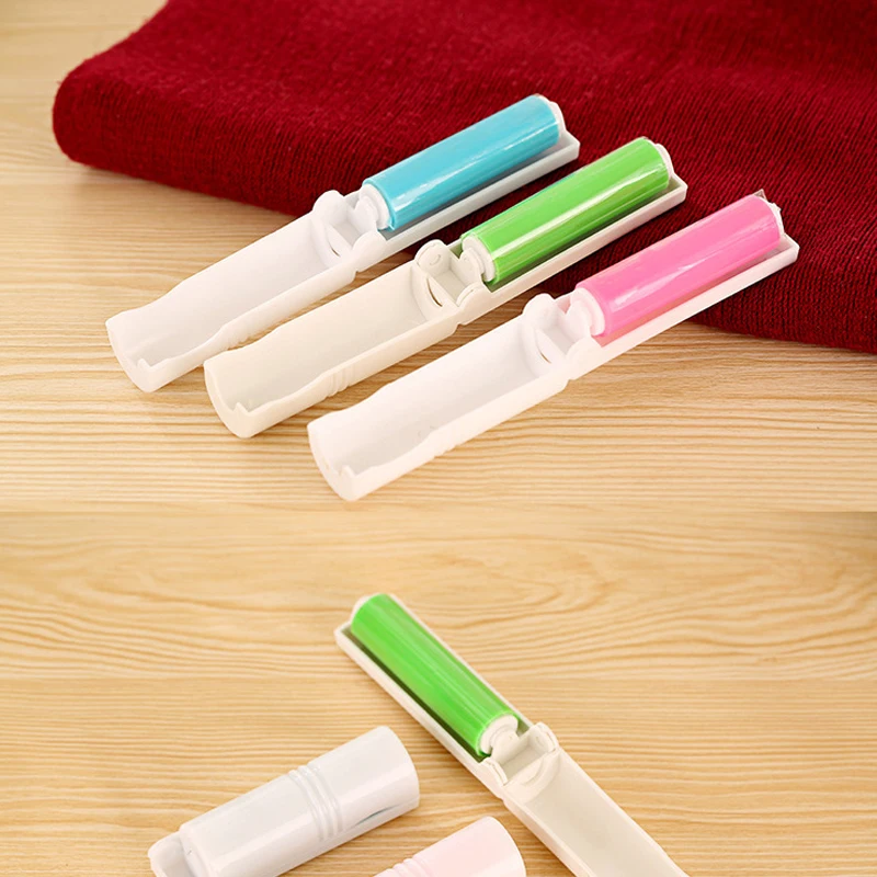 portable and washable dust remover drum Portable folding clothes sticky hair remover hair removal dust dust brush roll images - 6