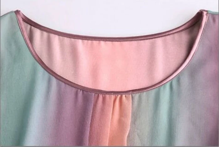 Women'S Plus Size Dress Summer Short Round Collar Color Matching Silk Women 2015 Ladies Sleeve | Женская одежда