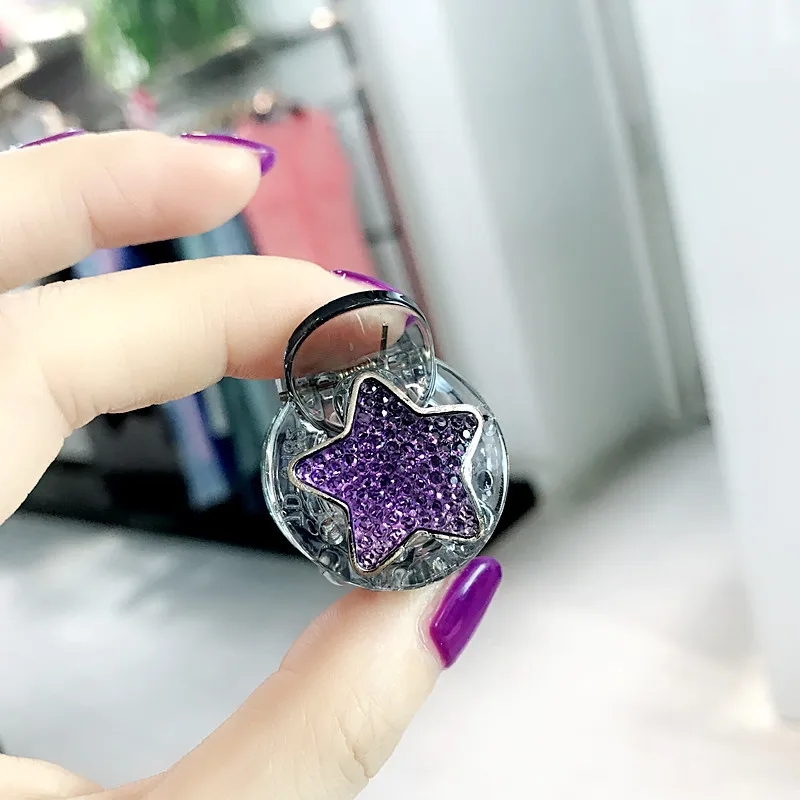 Заколка для волос с пятиконечными звездами и кристаллами |