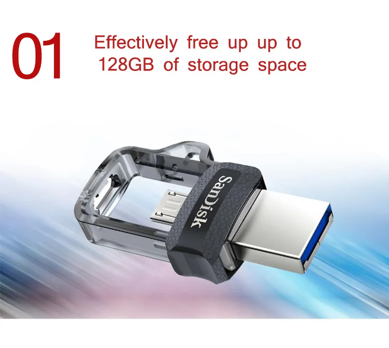 SanDisk OTG USB 3,0 двойной мини-накопитель 128 Гб 64 Гб USB флеш-накопитель 32 ГБ флеш-накопитель U диск для ПК и Android телефона планшета