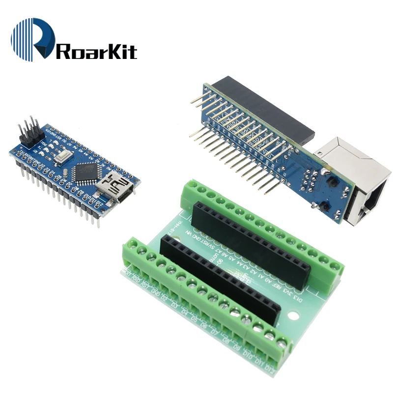 Щит ENC28J60 Ethernet V1.0 для комплекта arduino 1 шт. совместимый модуль CH340G Nano 3 0 Плата