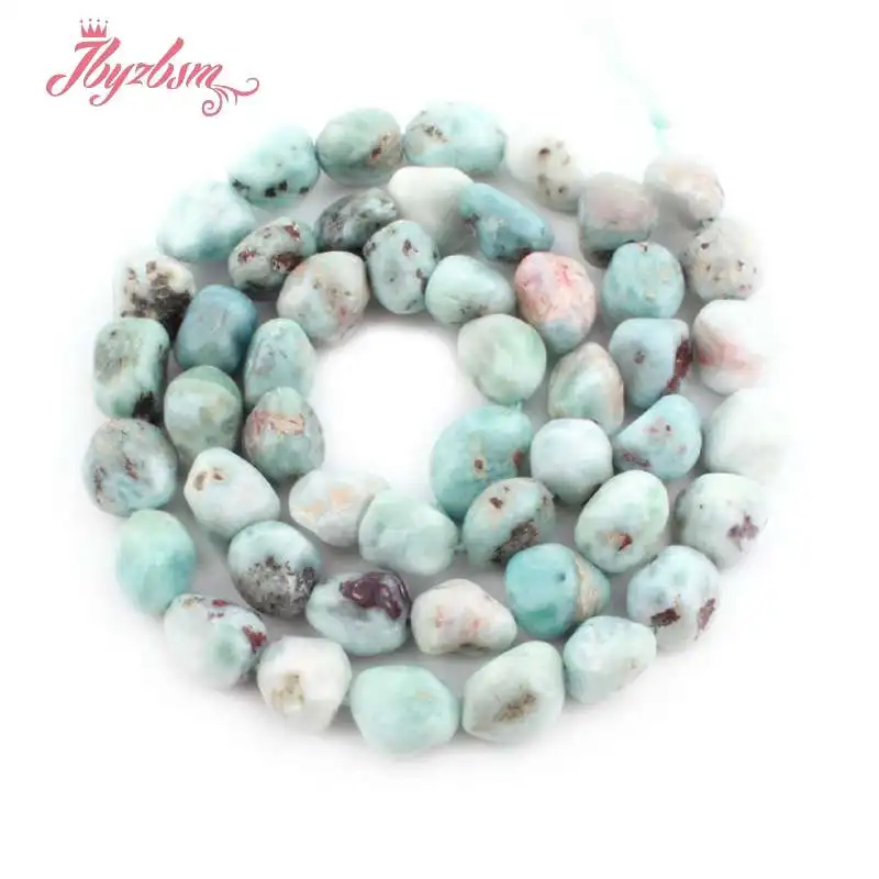 Larimar 4x6x5-8mm нерегулярный, свободной формы натуральный камень разделитель для DIY ожерелье ювелирные изделия для создания браслетов 1" - Цвет: Larimar