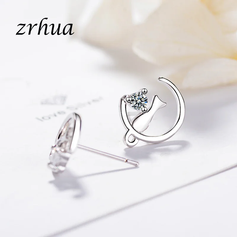 ZRHUA серебряные цветные милые кошачьи животные ювелирные изделия для женщин и