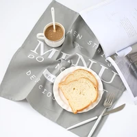 high quality nordic style english alphabet cotton linen placemat tea towels napkins rags for food photos taking pictures props