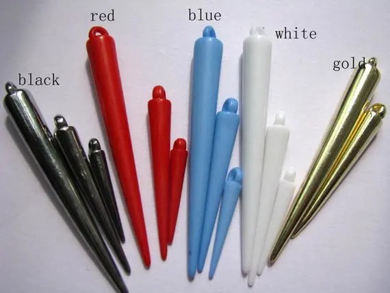 SALE! 45% Off! 100pcs Pave Pointed Spike Charm - Pendant -blue-gold-red-white-gunmetal craft beads with single loop | Украшения и