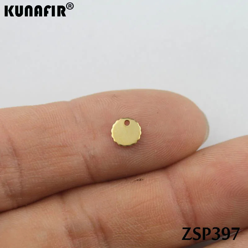 ZSP397 golden color С лазерной гравировкой логотипа покрытием цвета метки из нержавеющей стали этикетки ювелирные изделия вкладки части аксессуары 50-500 шт./лот некоторые стили - Цвет: ZSP397 golden color