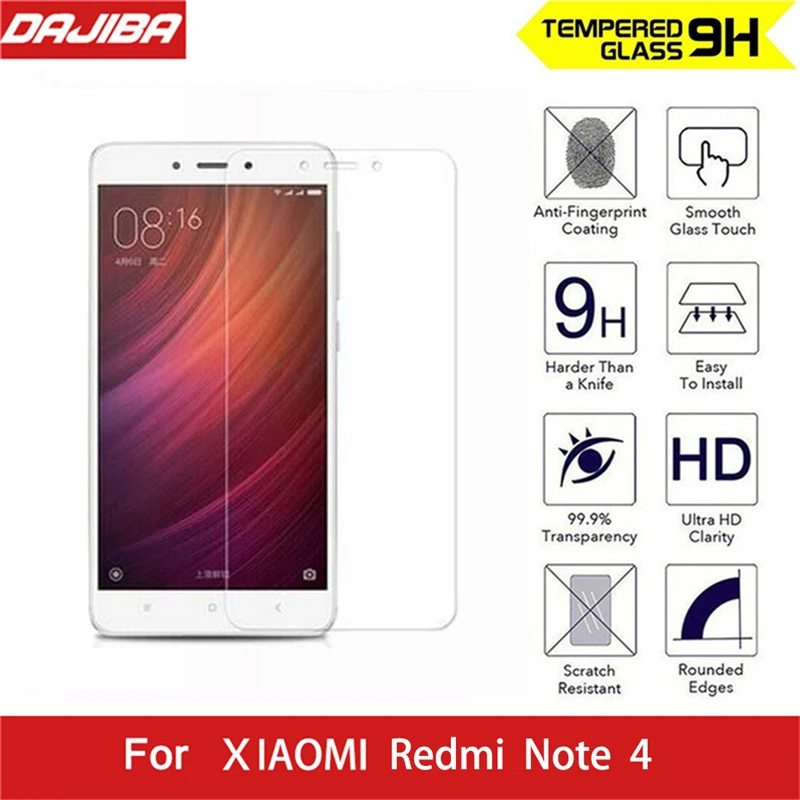 Закаленное стекло для экрана устойчивое к царапинам XIAOMI Redmi Note 4 Стекло 9 H твердое