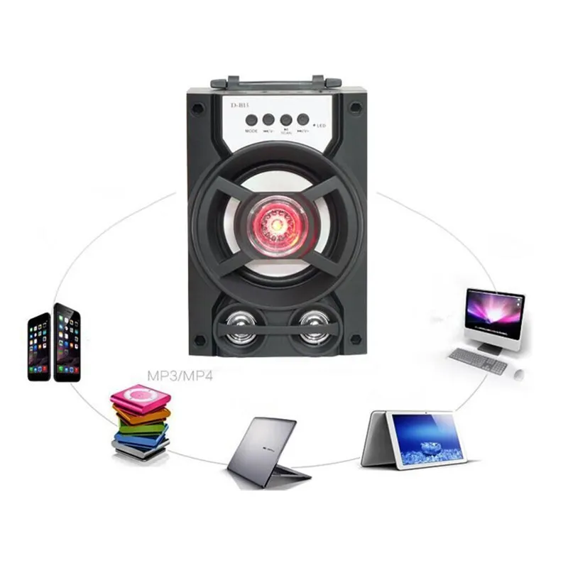 Портативный Bluetooth динамик стерео беспроводной супер бас громкий s Jack Настольный FM