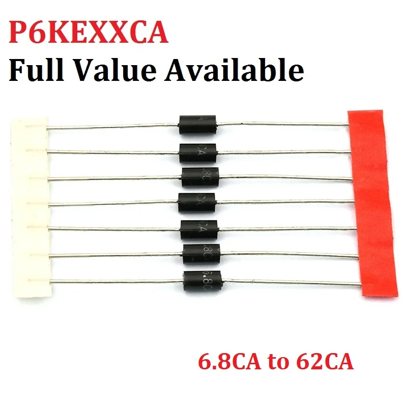 ТЕЛЕВИЗОРЫ P6KE P6KE6.8CA 8.2CA 10CA 12CA 13CA 15CA 18CA 20CA 30CA 33CA 36CA 39CA 43CA 51CA 62CA P6KE18CA 20 шт.|Диоды| |