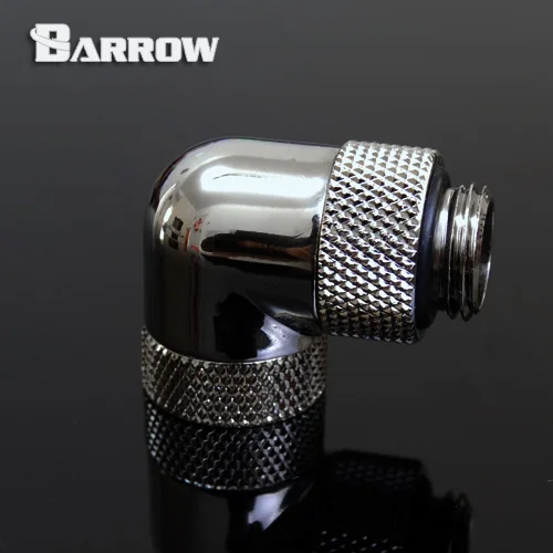 Курган черный серебристый цвет G1/4''thread 90 градусов двумя поворотными фитинг