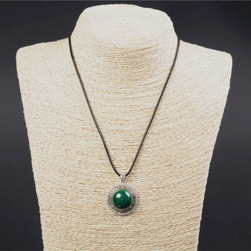 Подвеска QIANXU из натурального малахита подвеска с зеленым нефритом|fine jewelry|jewelry