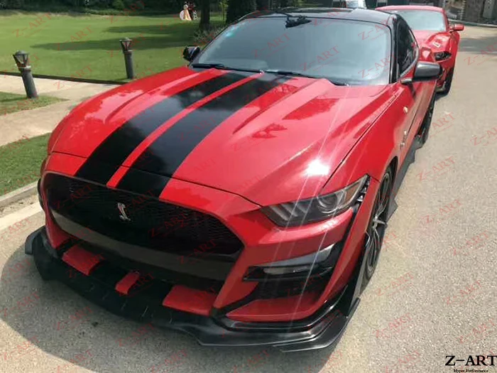 Z-ART GT500 передний бампер для Ford Mustang модифицированный Комплект кузова Ford Mustang Комплект кузова GT500 Комплект кузова для Mustang