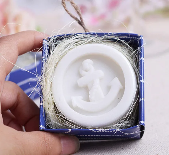 Оптовая продажа 50 шт. миниатюрное ароматизированное мыло с милым якорем