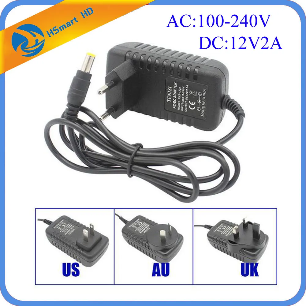 Питание камеры DC 12V 2A AC 100 240V EU US UK AU адаптер зарядное устройство источник питания 2