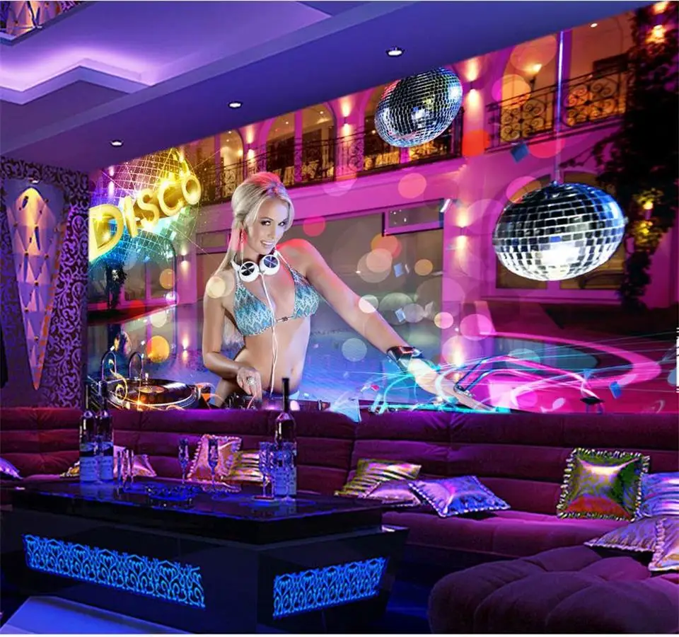 

3d обои на заказ фотообои для гостиной сексуальная картина GJ beauty bar KTV Диван ТВ Фон нетканые обои для стены 3d