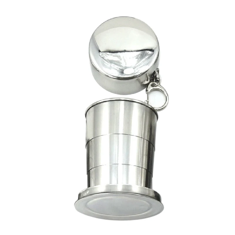 Новая портативная складная телескопическая кружка из нержавеющей стали для