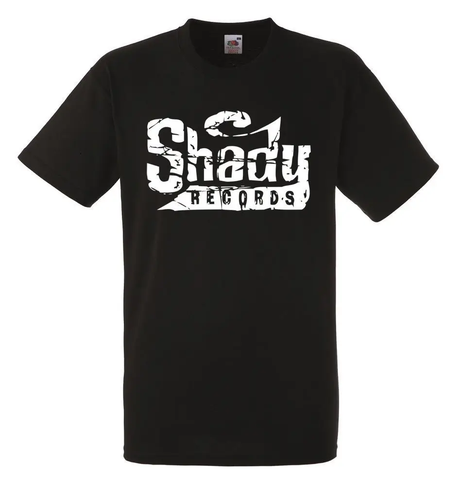Мужская футболка черного цвета с логотипом Shady Records крутая Повседневная унисекс