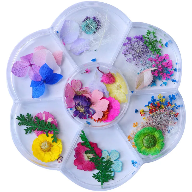 Natural Nail Dried Flowers Decoration Mix Dry Flower And Leaf Decor 3D Nail Art Designs Gypsophila Manicure Accessories