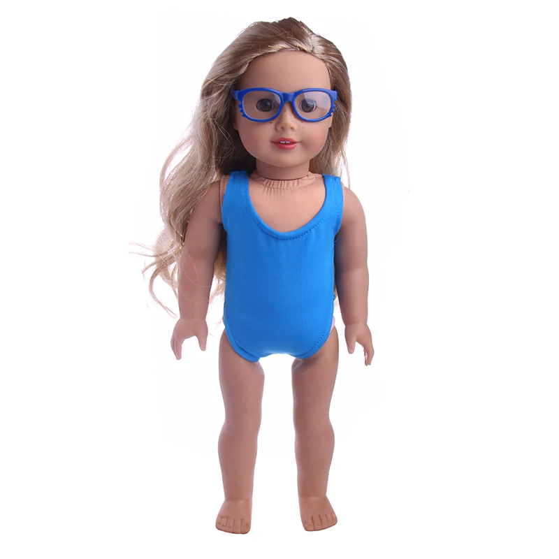 Новинка 2017 стиль синий очки подходят для 18 дюймовые куклы детей подарок/продаем